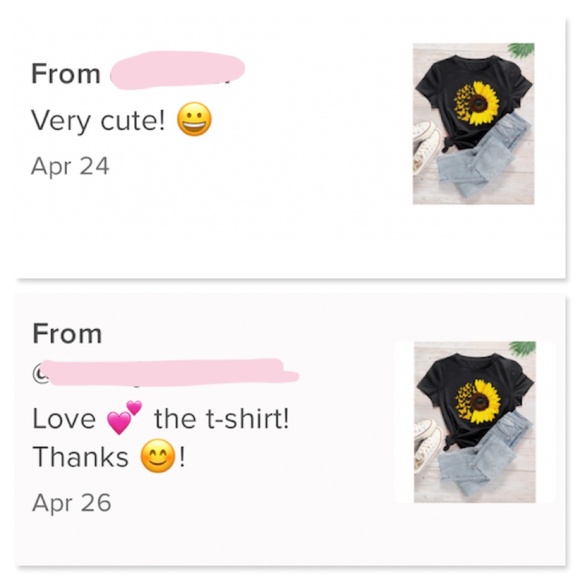 Sunflower Print Black Tee Shirt - Picture 5 of 10